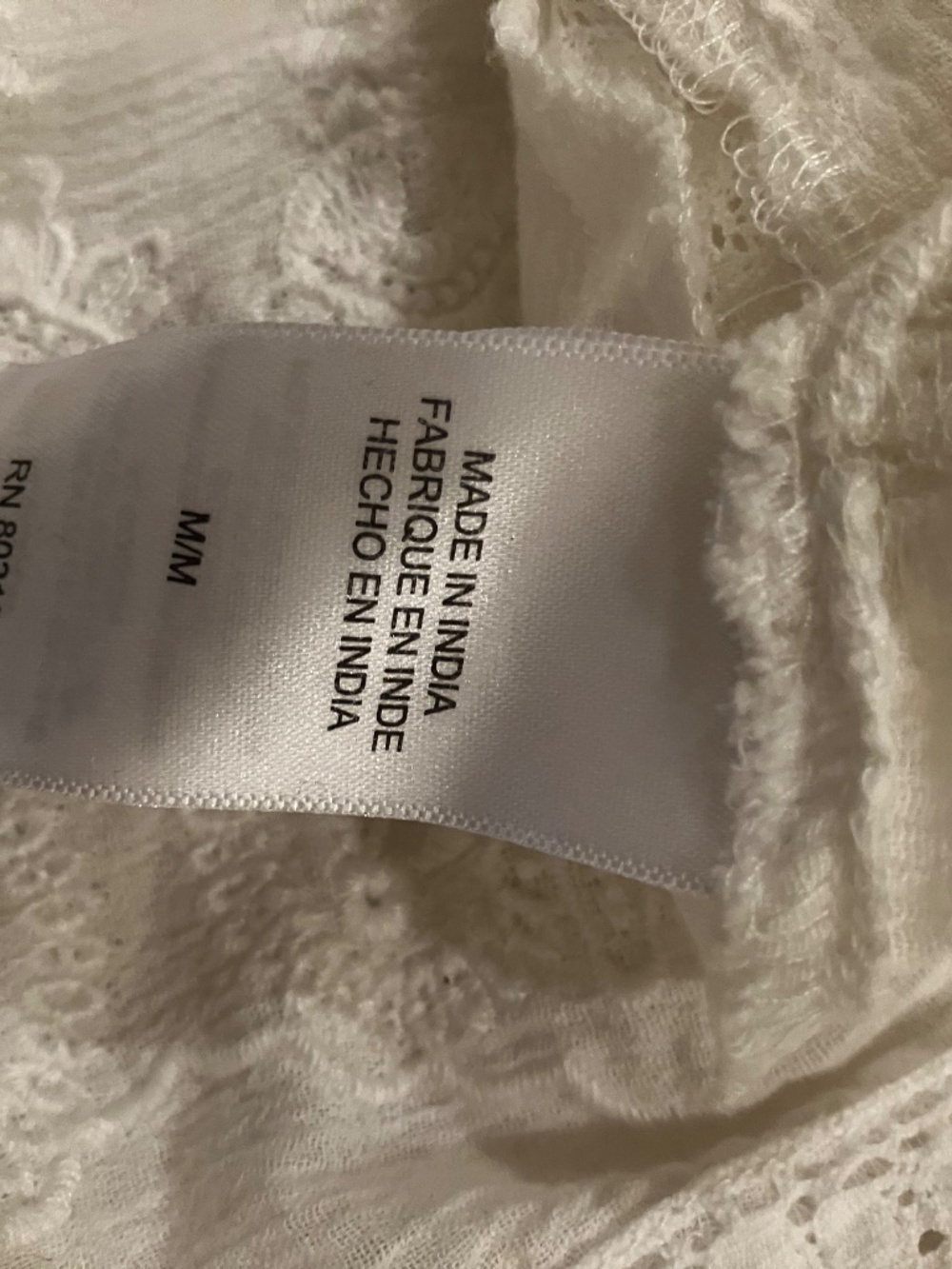 Lucky Brand Embroidered White Cotton Sleeveless Blouse - Picture 5 of 9